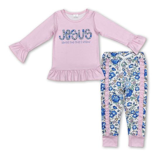 Jesus liebt mich, das weiß ich, Blumenhose, Mädchenkleidung