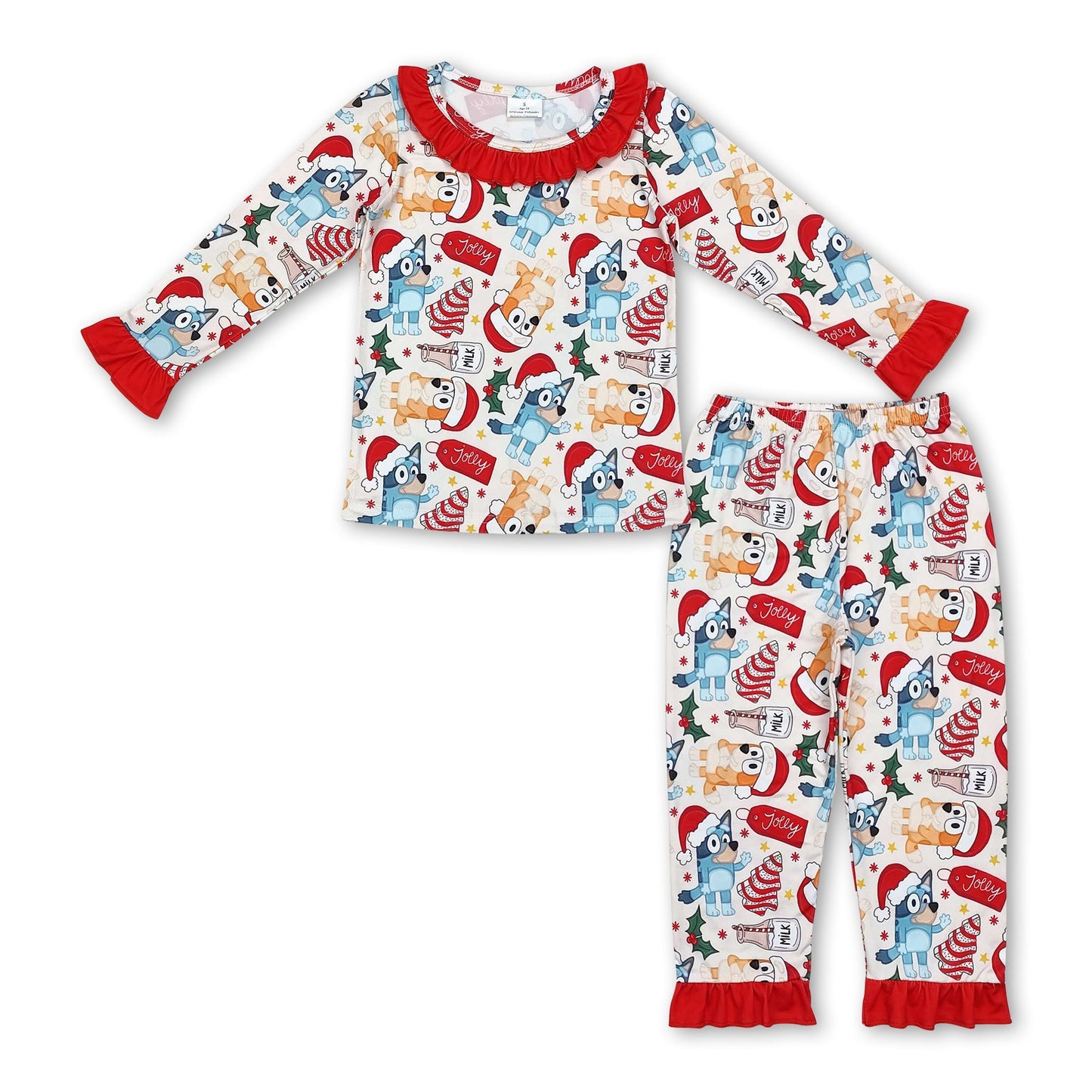 Weihnachtsbaumkuchen Milch Gott Kinder Mädchen Pyjama