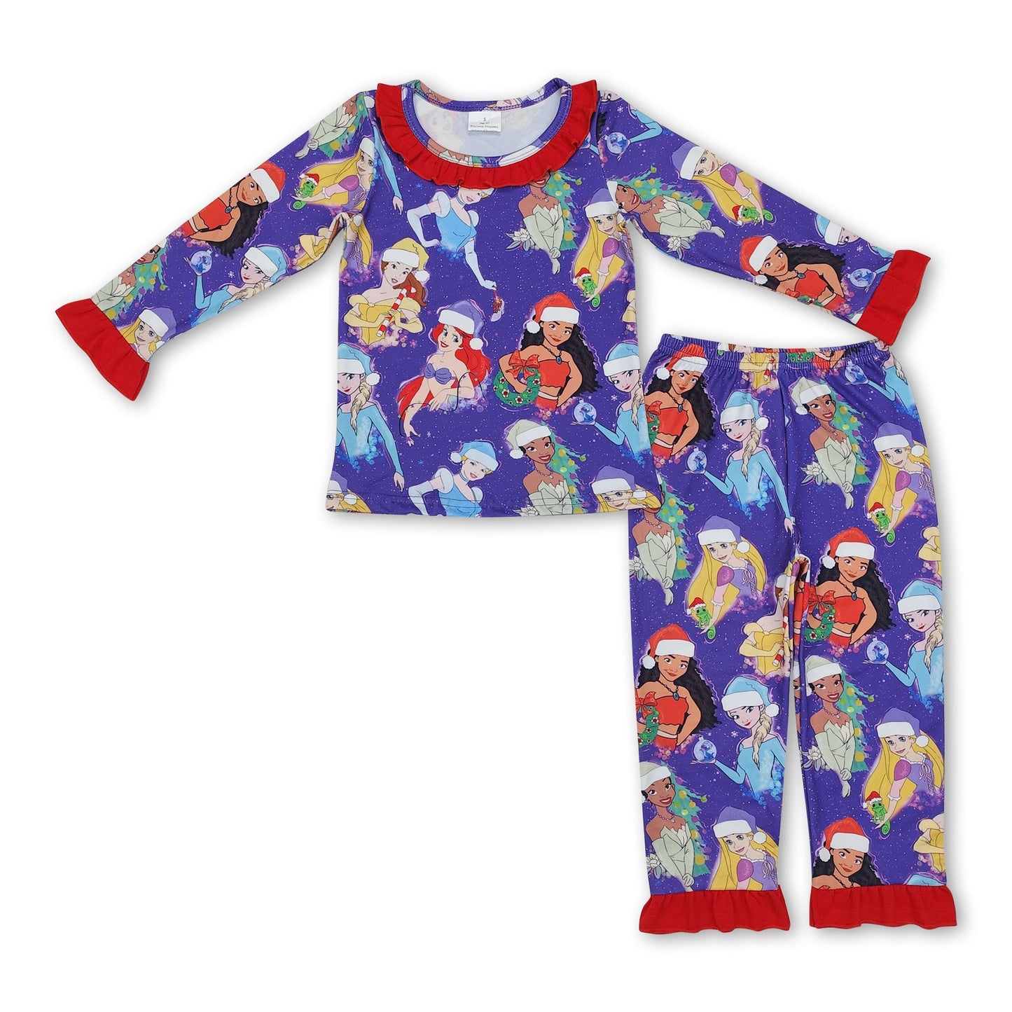 Rüschen-Weihnachtsmütze Prinzessin Kinder Mädchen Schlafanzug