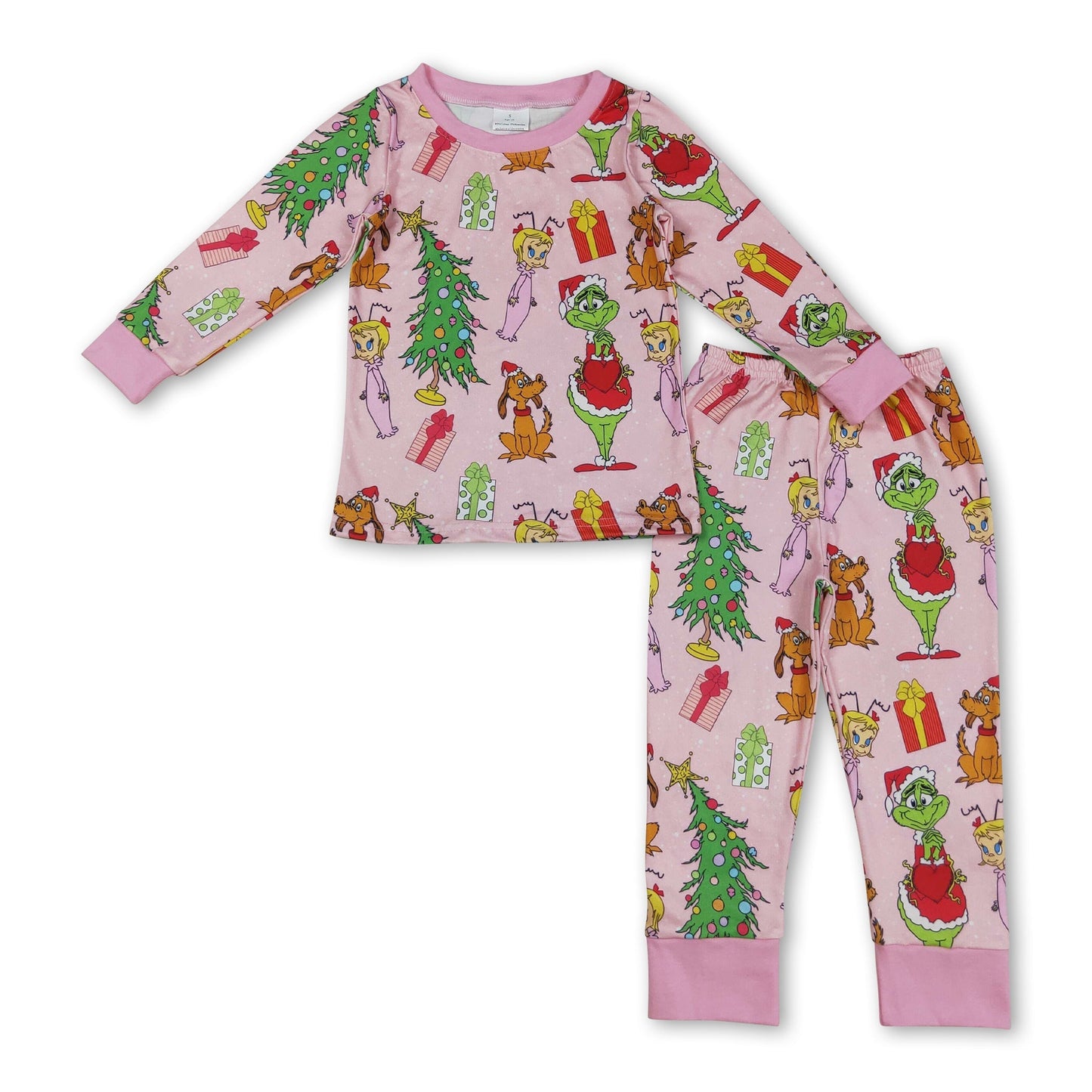 Weihnachtsbaum grünes Gesicht Geschenk Kinder Mädchen Schlafanzug