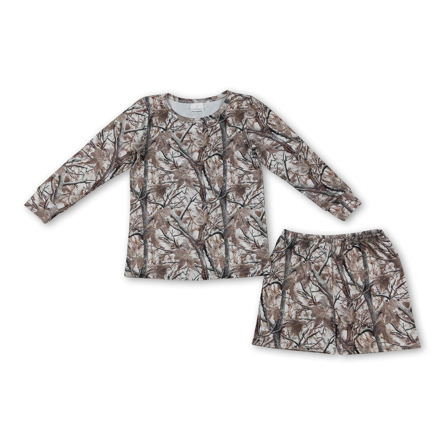 Langarm Camo Top Shorts Kinder Mädchen Outfits