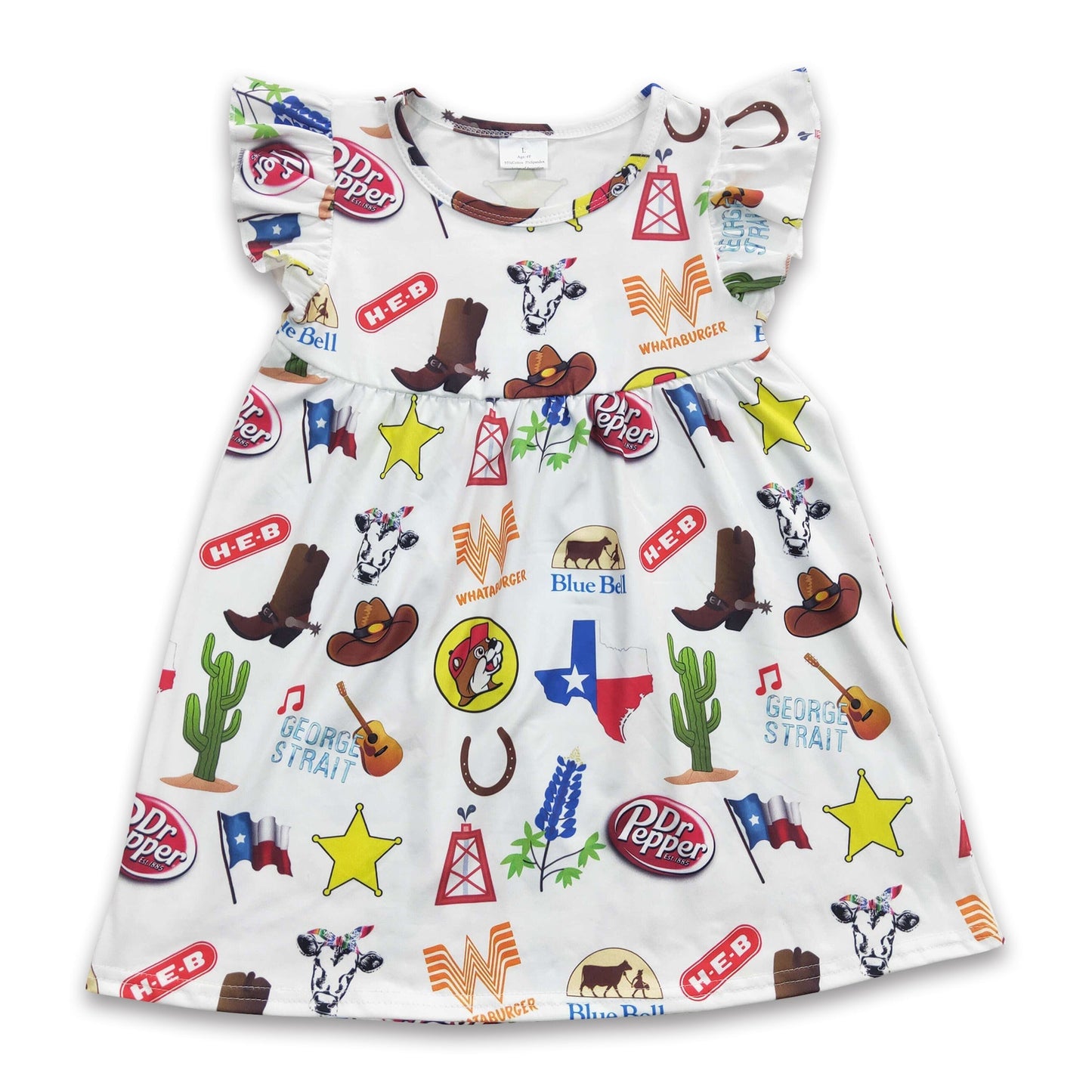 Flatterärmel Kaktusstiefel Babykleider