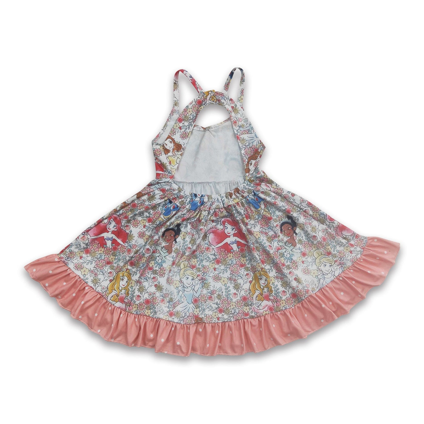 Ärmellose Prinzessin Blumenmuster süße Baby-Mädchen Sommerkleider