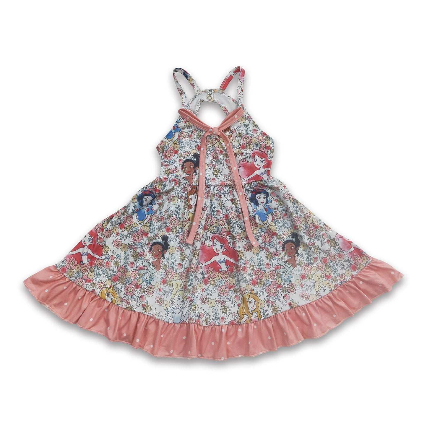 Ärmellose Prinzessin Blumenmuster süße Baby-Mädchen Sommerkleider
