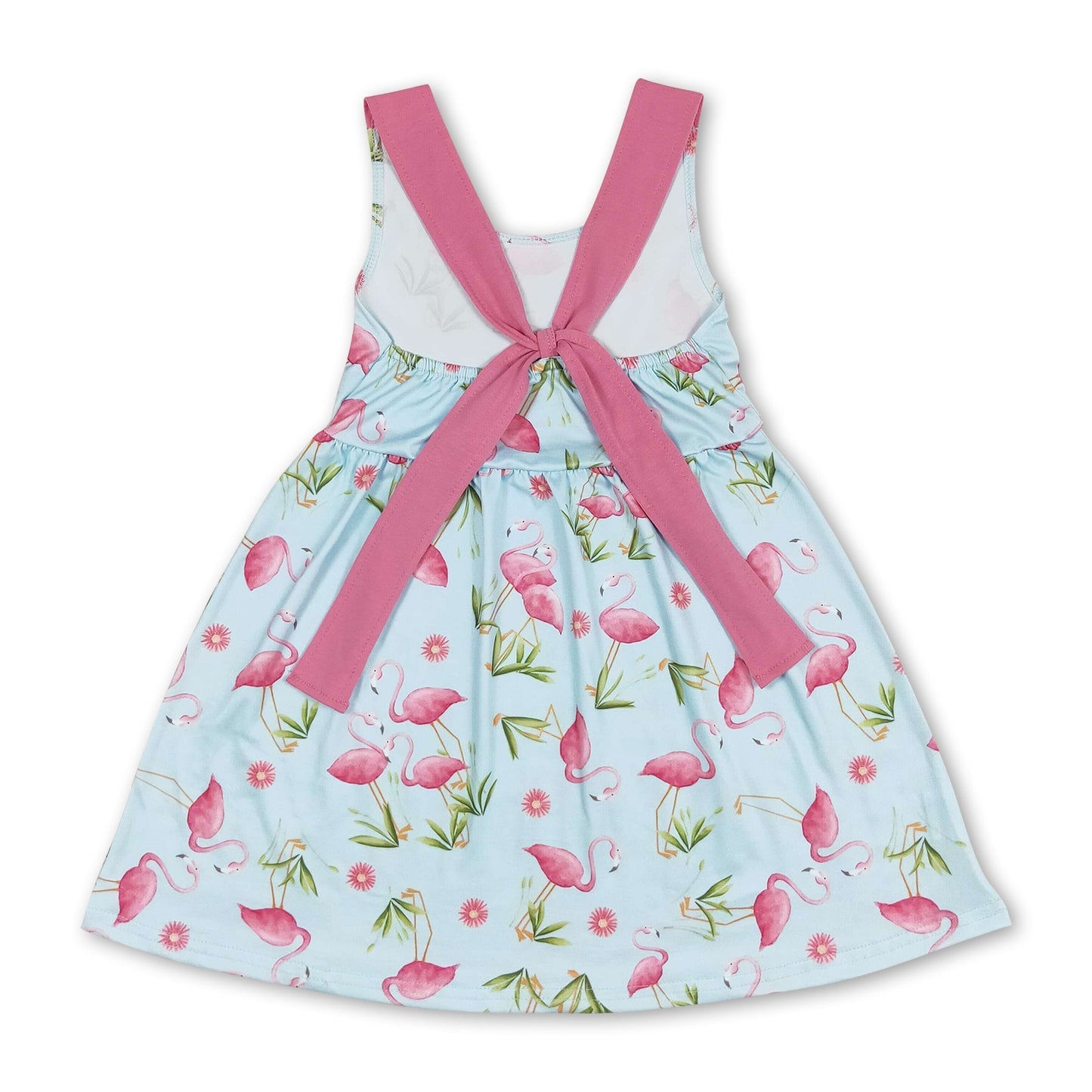 Ärmellose Flamingo-Sommerkleider für Baby-Mädchen