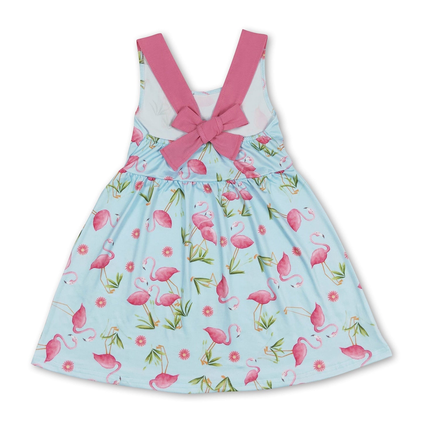 Ärmellose Flamingo-Sommerkleider für Baby-Mädchen