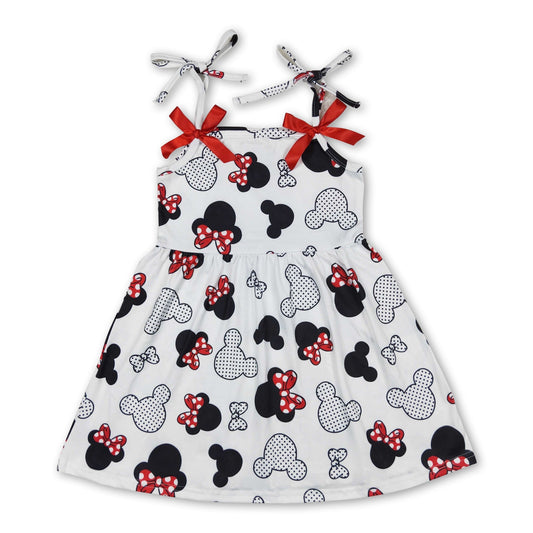 Träger weiß Maus Baby Mädchen Sommerkleid