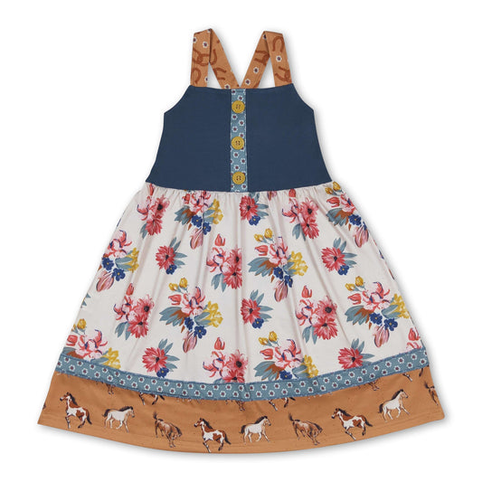Träger Blumen Baby Mädchen Sommerkleider