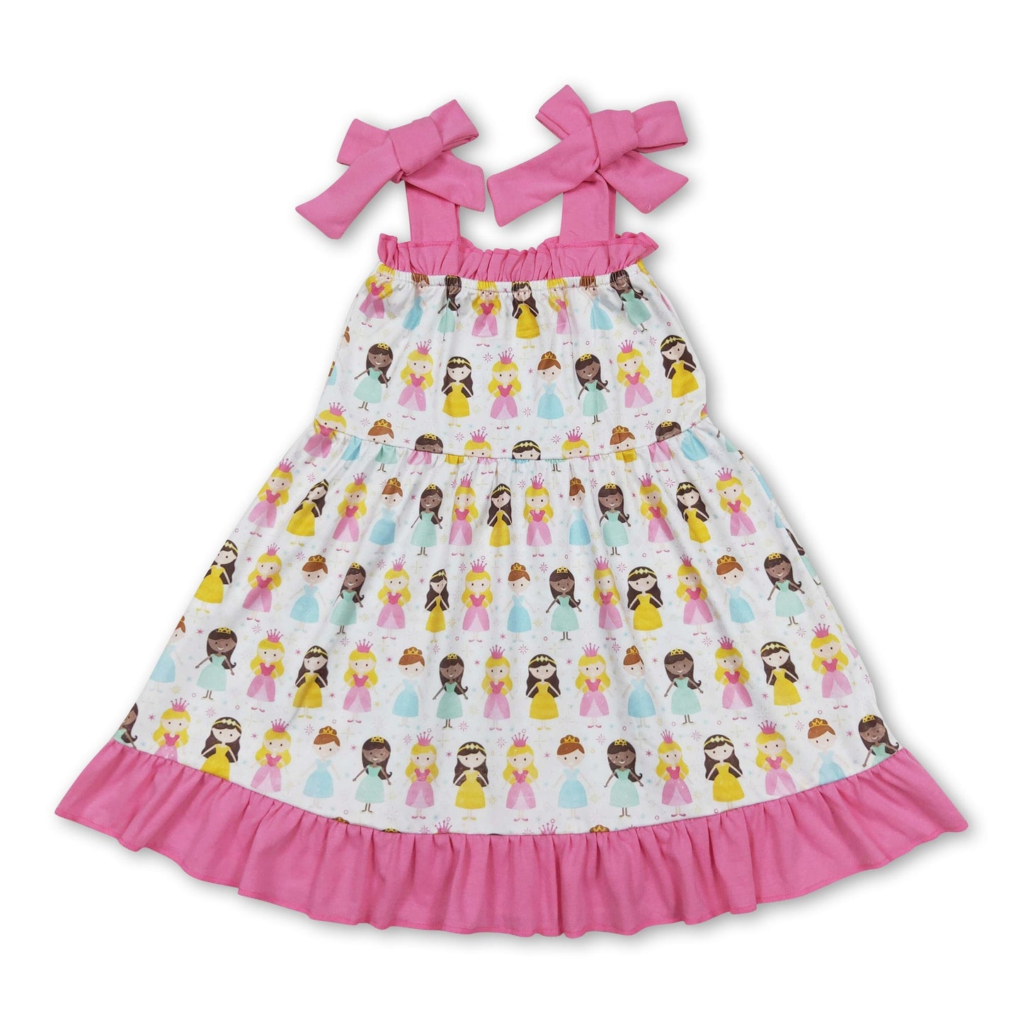 Rosa Trägerkleid Prinzessin Kinder Mädchen Sommerkleider