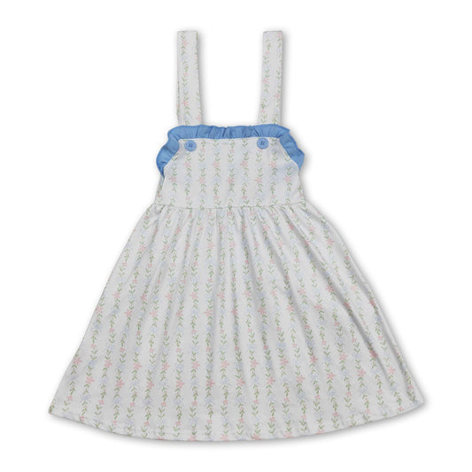 Träger Rüschen Blumen Baby Mädchen Sommerkleider