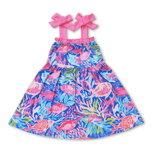Träger Aquarell Fisch Baby Mädchen Sommerkleid