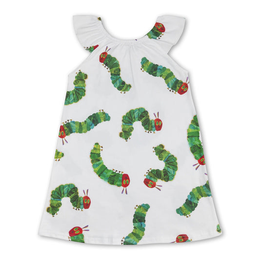 Flutterärmel Raupen-Baby-Mädchen-Sommerkleid