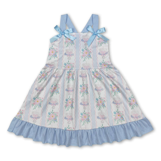Trägerkleid Kuchen Schleife Blumenmuster Happy Birthday Mädchenkleider