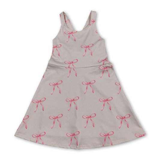 Träger pink Schleife Kinder Mädchen Sommer Sportkleid
