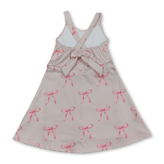 Träger pink Schleife Kinder Mädchen Sommer Sportkleid