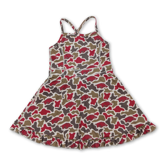 Träger Camo Schweine Kinder Mädchen Team Sportkleid
