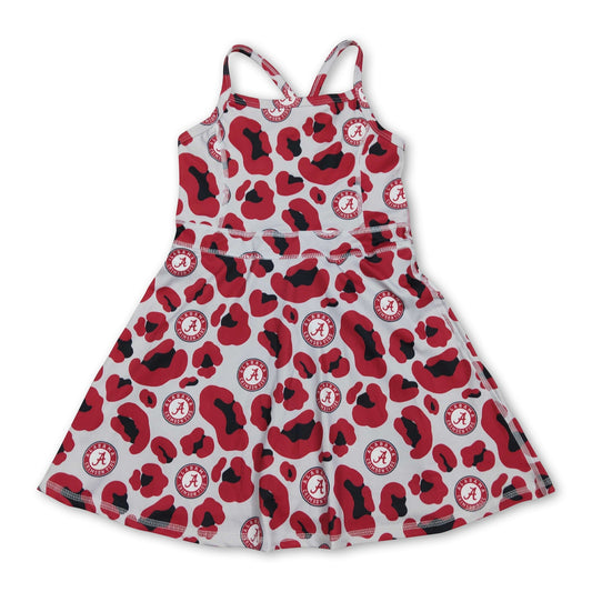 Träger rot Leopard Mädchen Team Sportkleider