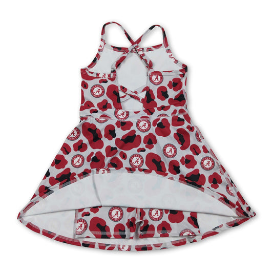 Träger rot Leopard Mädchen Team Sportkleider