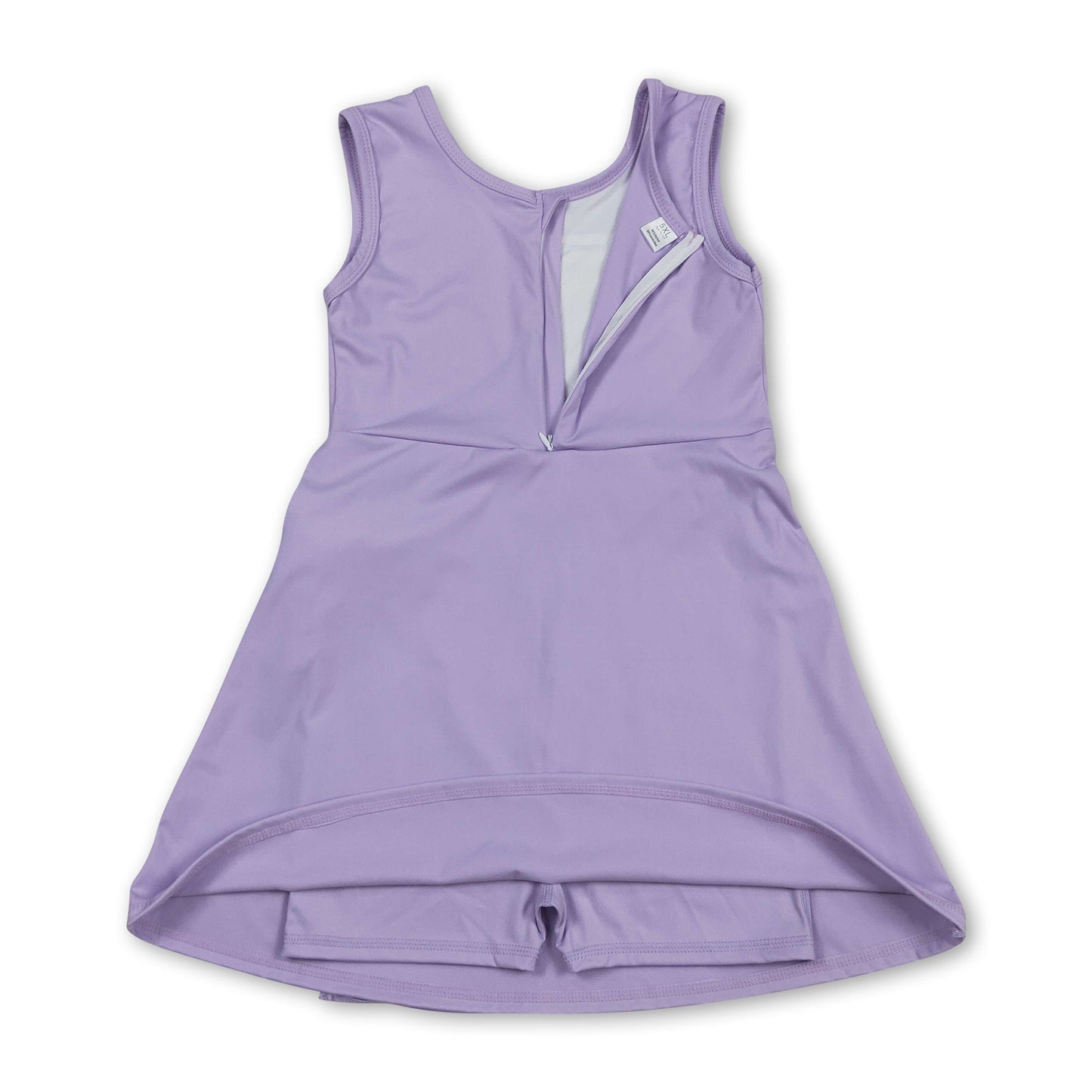 Lila ärmellose Kleider mit Schleife für Mädchen (Sportkleider)