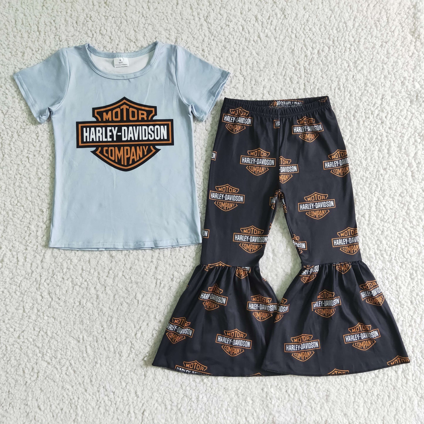 Kurzarm-Motor-Schlaghose Kinder Mädchen Cool Set