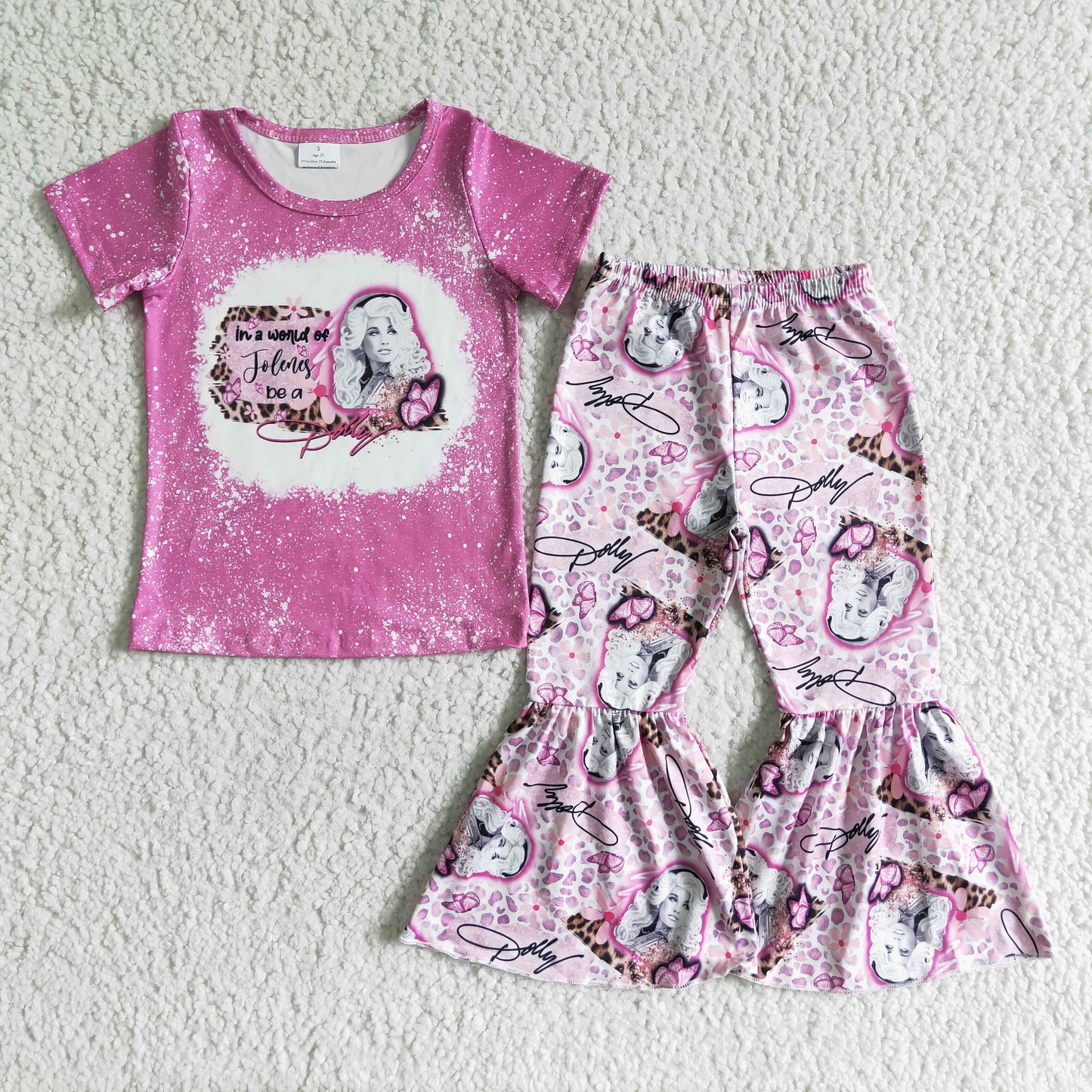Gebleichtes Hemd Leopardenhose Sängerinnen Mädchen Boutique-Kleidung