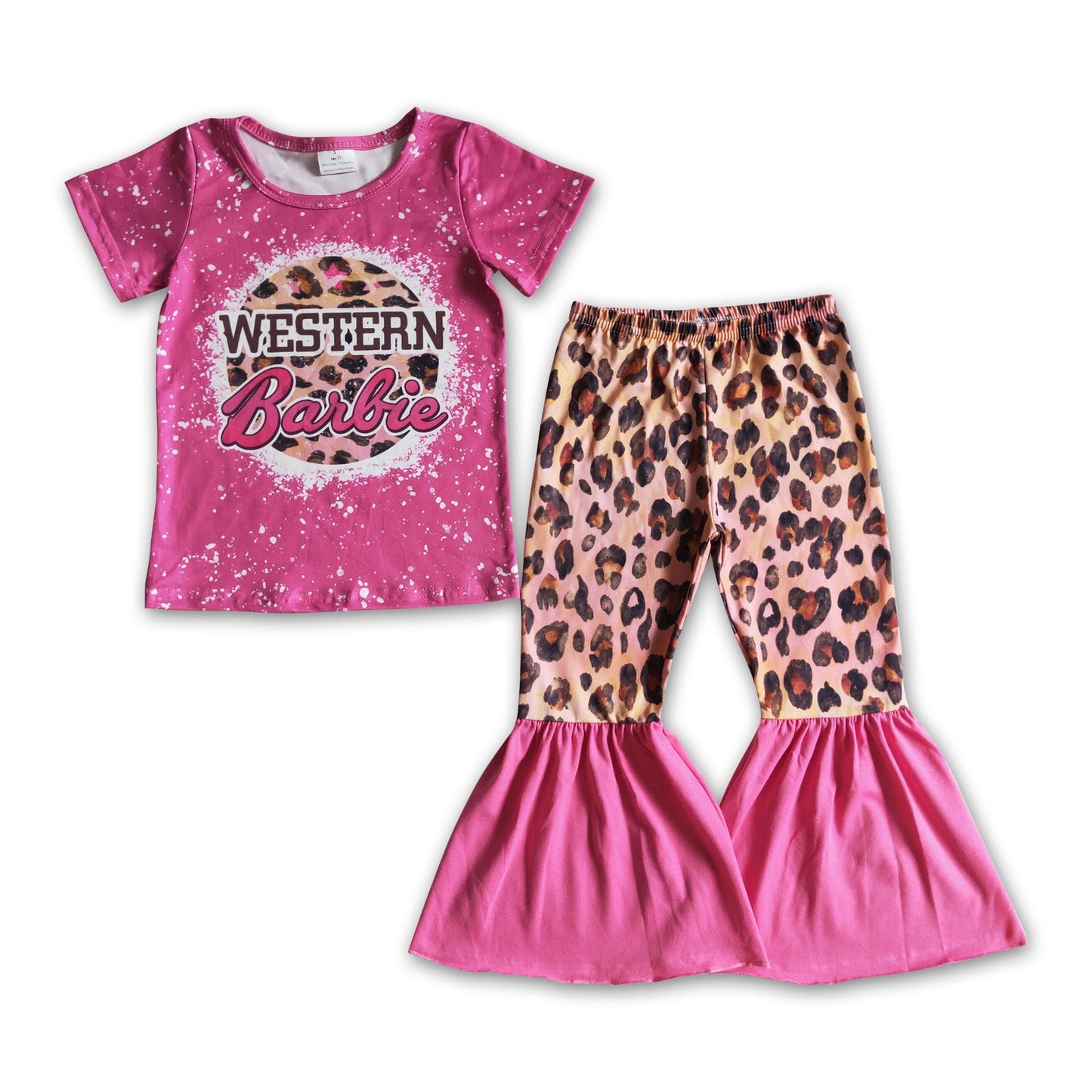 Gebleichte Leopard-Mädchen-Boutique-Party-Westernkleidung