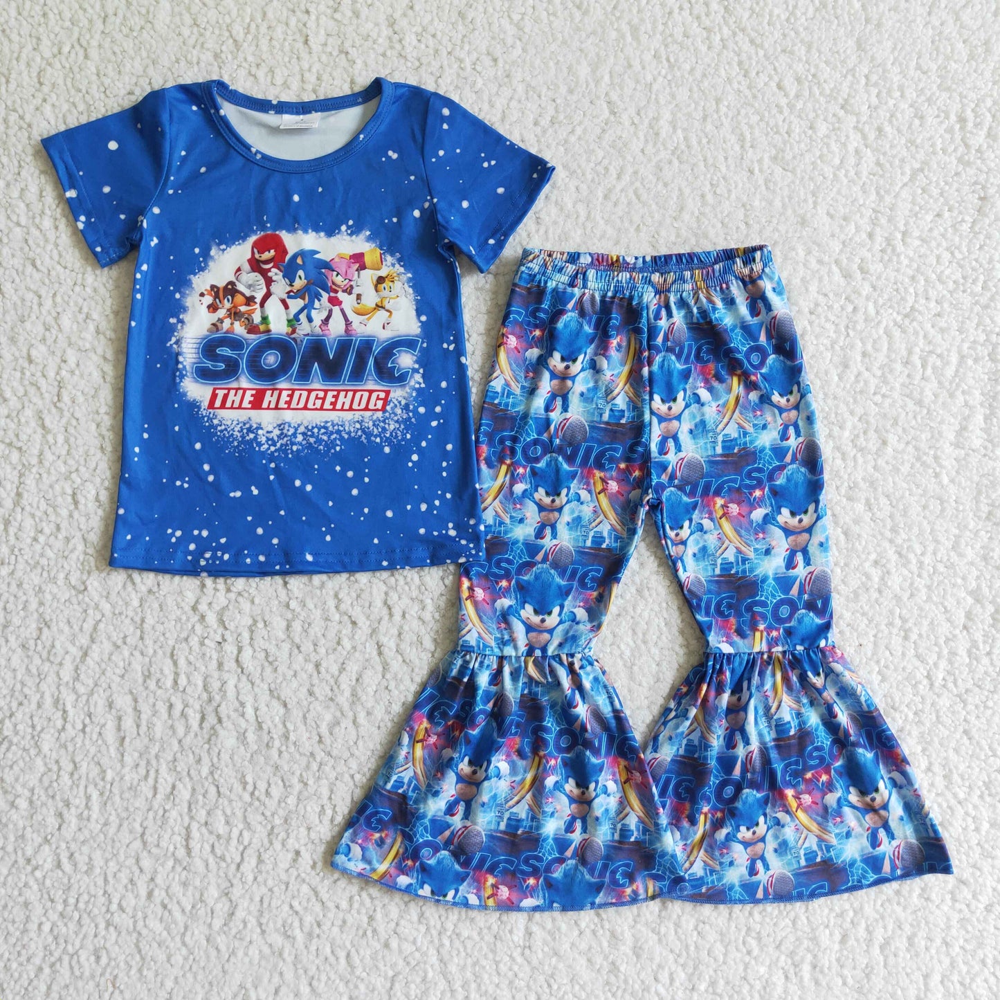 Blauer Igel-Kinder-Mädchen-Bekleidungsset
