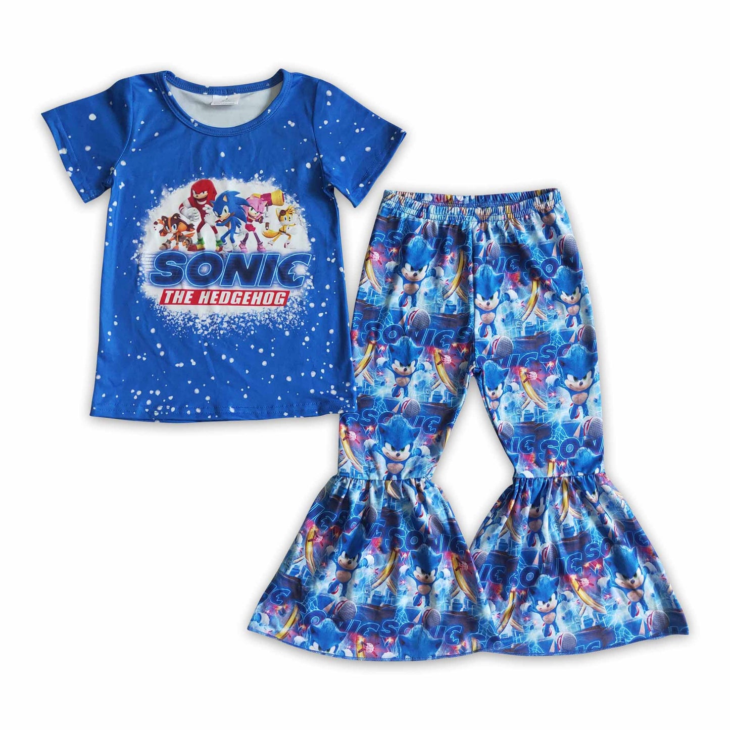 Blauer Igel-Kinder-Mädchen-Bekleidungsset