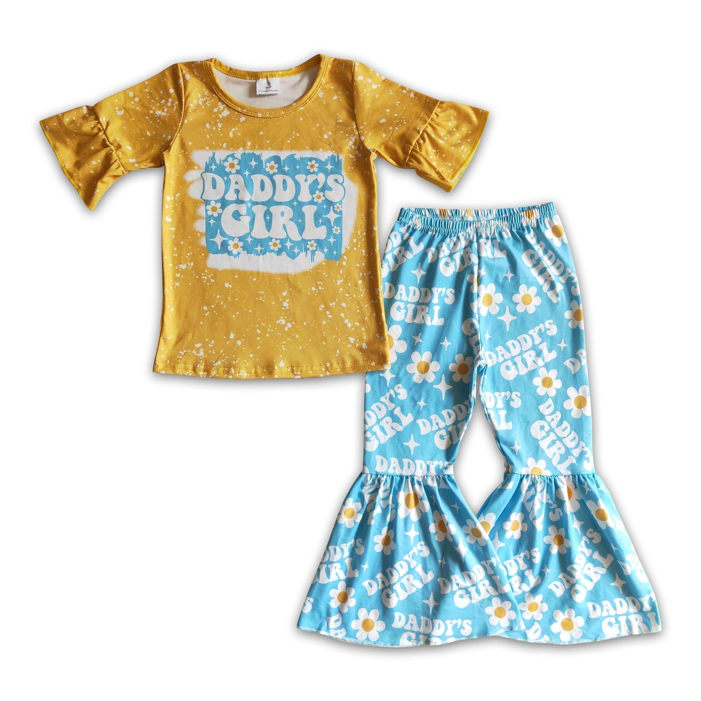 Daddy's Girls Shirt Blumenhose Mädchen Kleidung Set