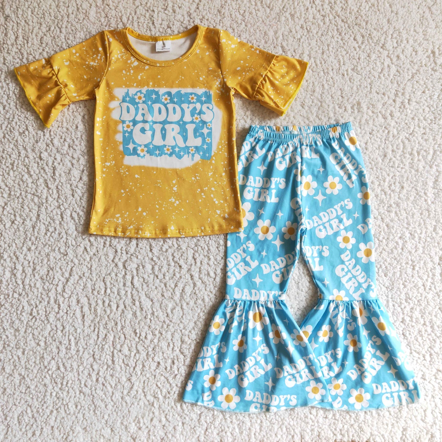 Daddy's Girls Shirt Blumenhose Mädchen Kleidung Set