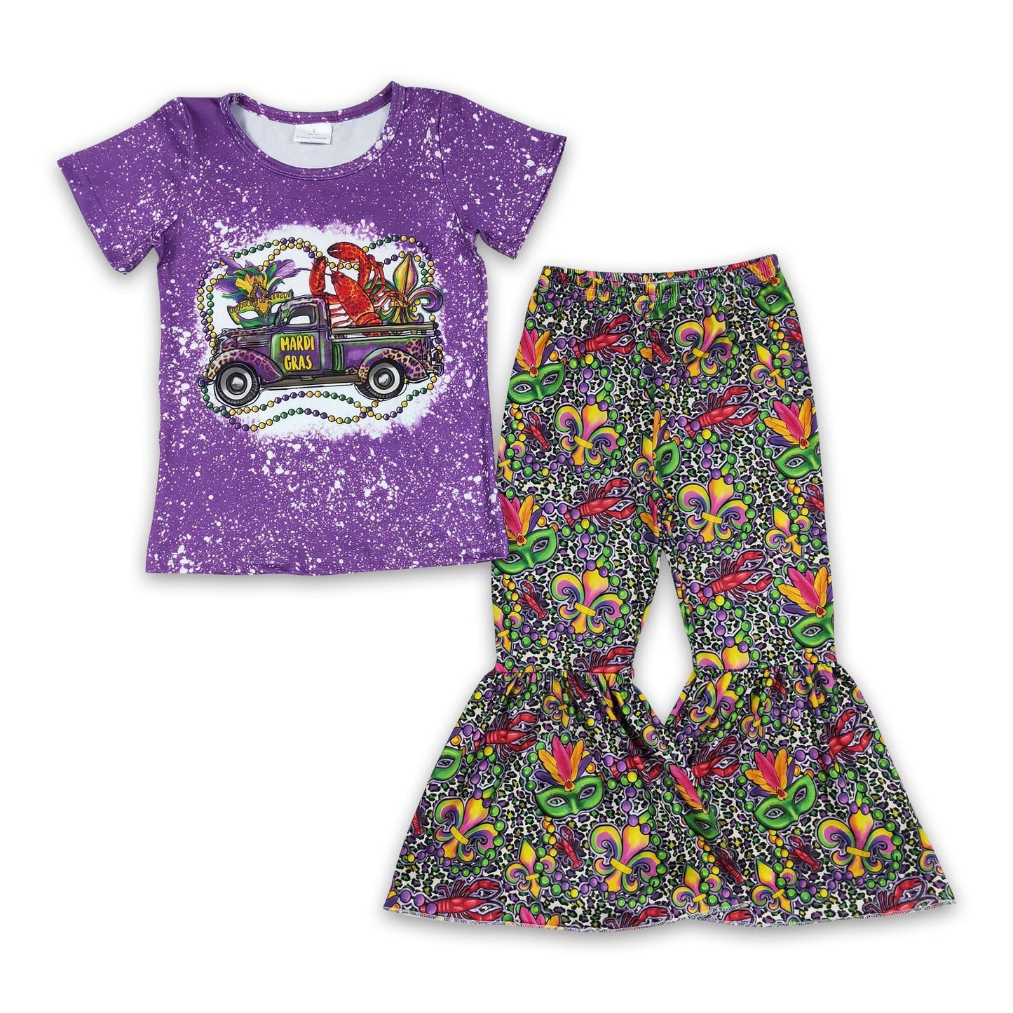 Krebs lila Karneval Kleinkind Mädchen Kleidung Set