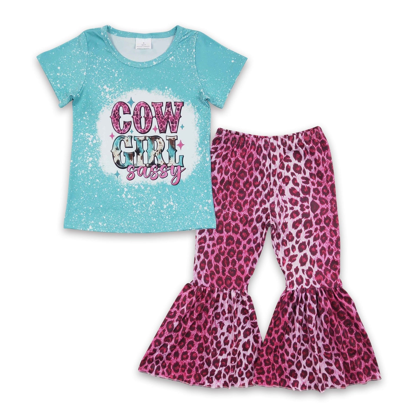 Cowgirl freches Shirt Leopardenhose Kinder Mädchen Kleidung