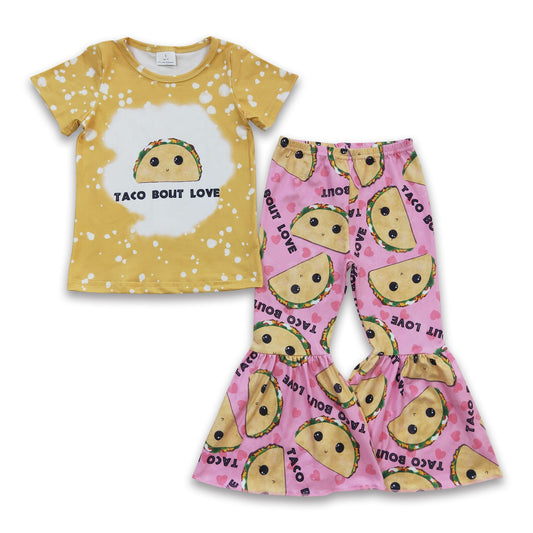 Taco-Liebe-Shirt, Schlaghose, Mädchen-Kleidungsset