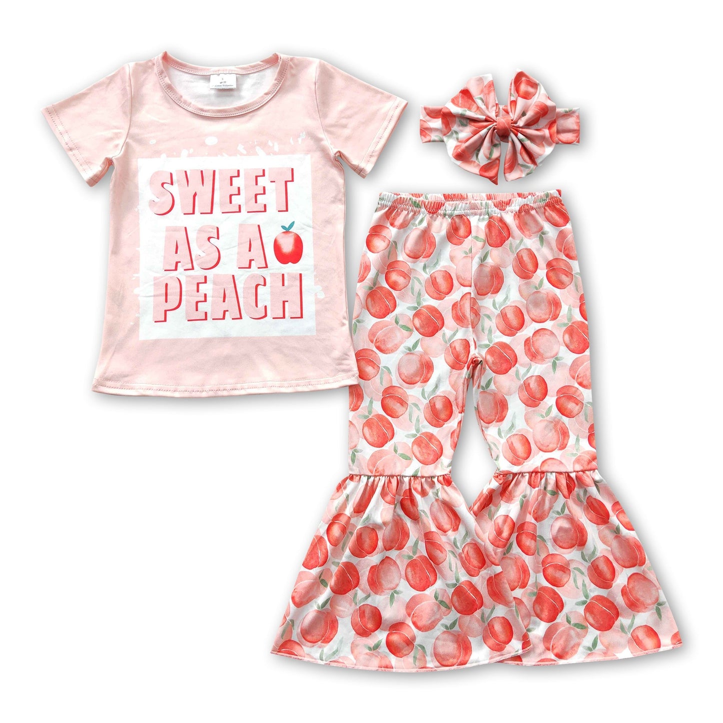 Kinder-Mädchen-Kleiderset „Sweet as a Peach“