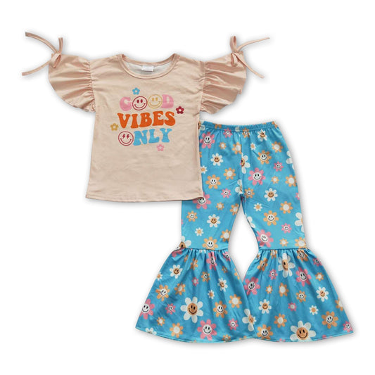 Gute Laune nur Blumenhose Mädchen Kleider-Set