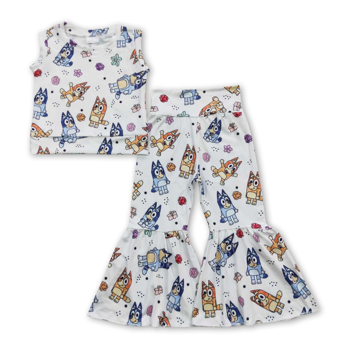 Hunde ärmelloses Top Hose Kinder Mädchen Kleidung Set