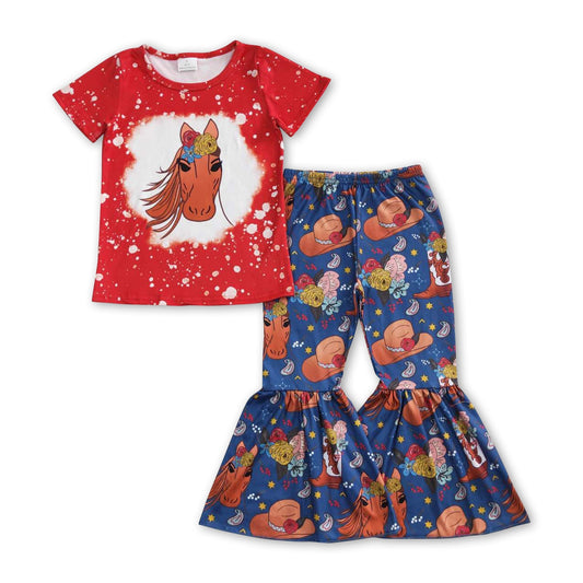 Pferde-Reitstiefel florale Hose Kleinkinder Mädchen Kleidung