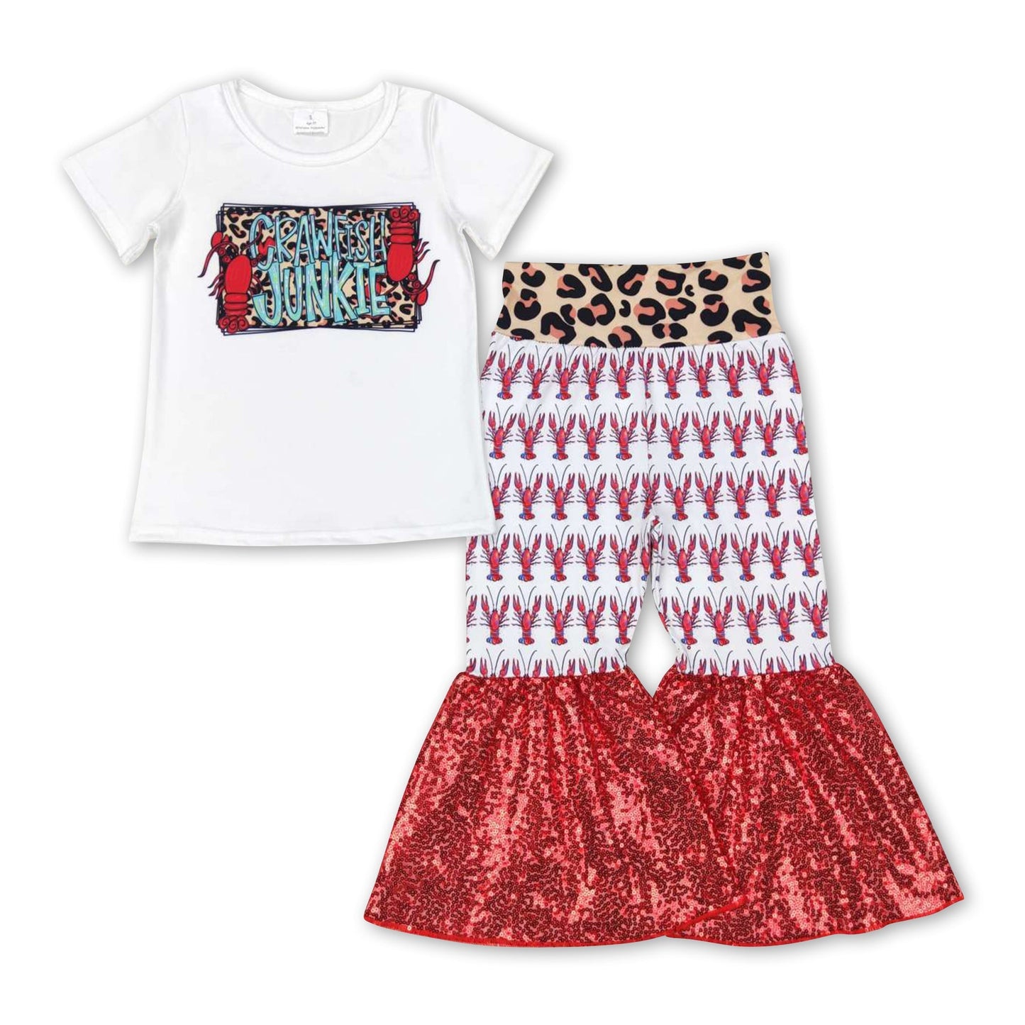 Krebs Leopard Kurzarm Kinder Mädchen Kleidung