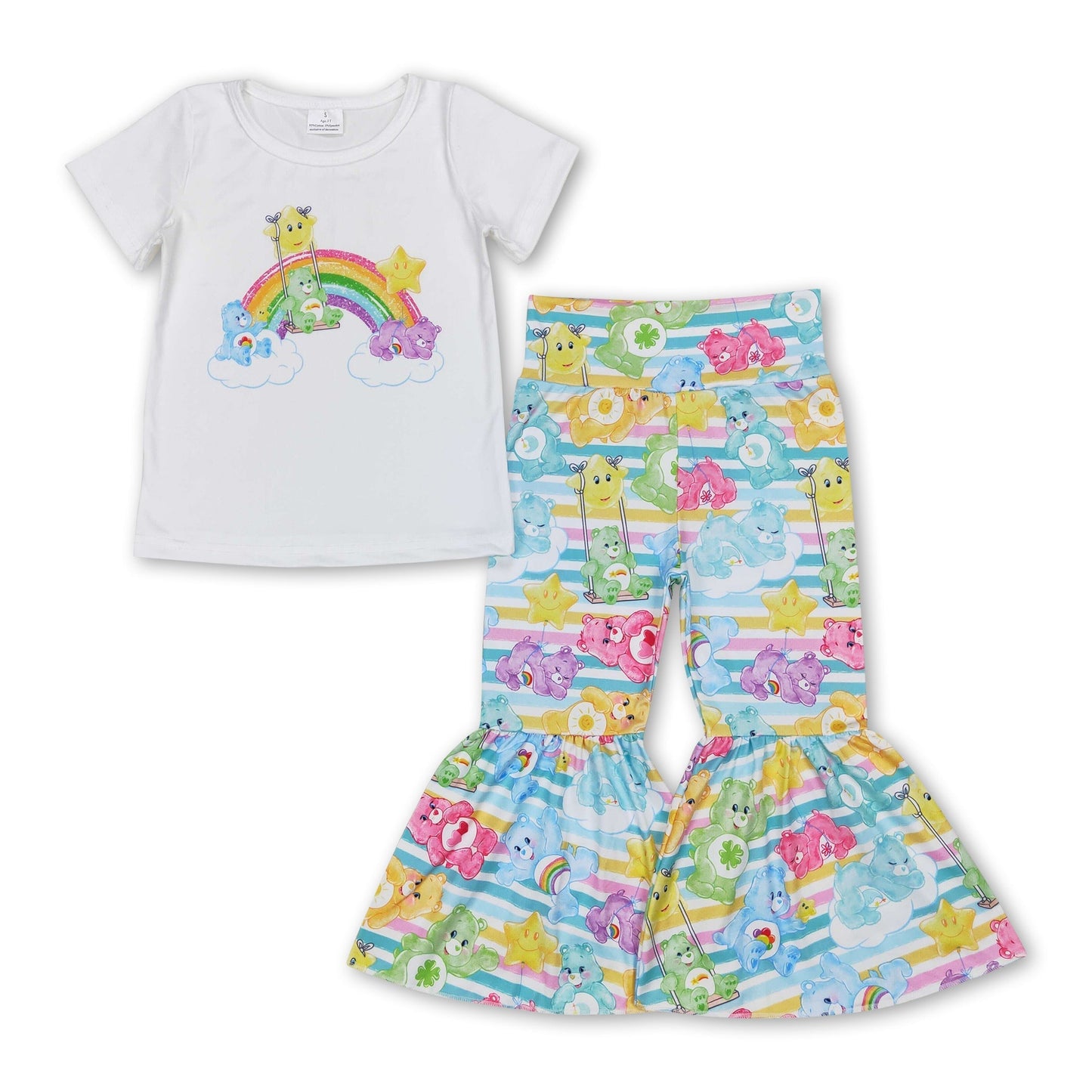 Regenbogenbär Kleeblatt Mädchen St. Patrick's Day Kleidung
