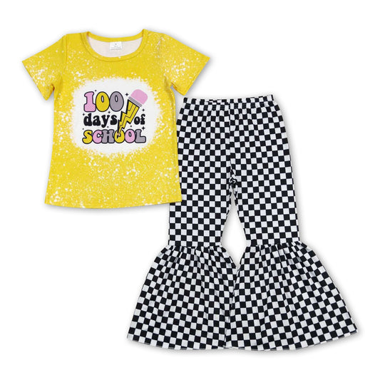 100 Tage Schule Top Karierte Hose Kinder Mädchen Kleidung