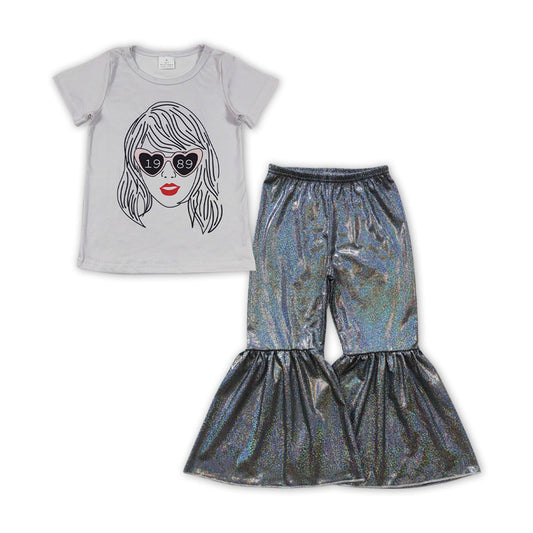 Herzbrille, glänzende Hose, Sängerin, Mädchenkleidung
