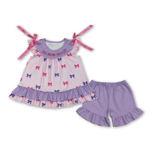 Flutter sleeves no bow no go tunic shorts girls outfits