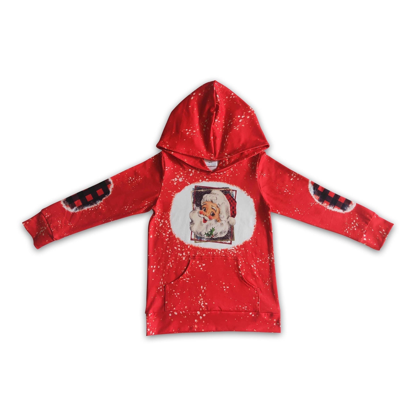 Weihnachtsmann gebleichte Mädchen Weihnachts-Kapuzenpullover-Shirt