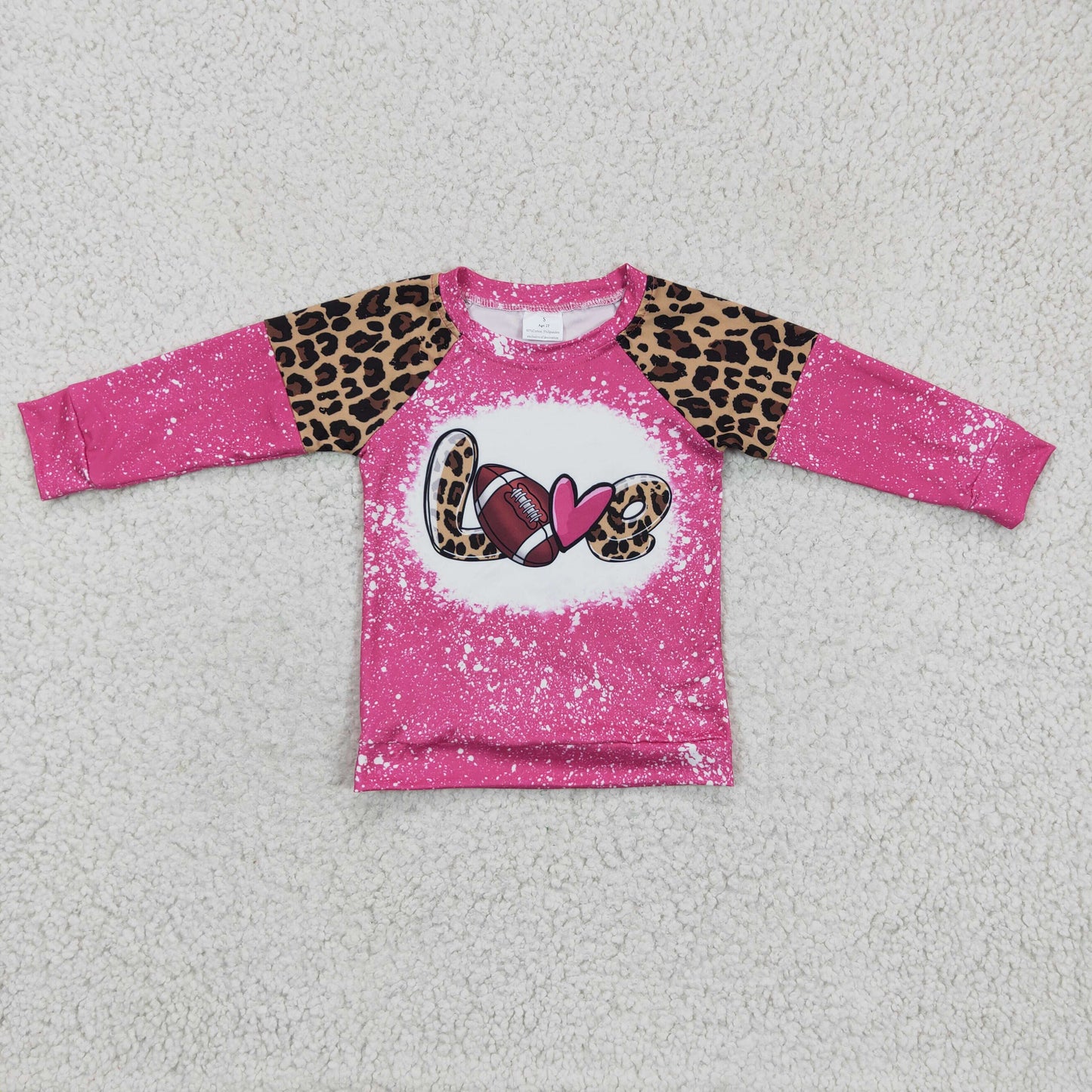 Liebe Fußball Leoparden Langarmshirt Kinder Mädchen Team Trikot