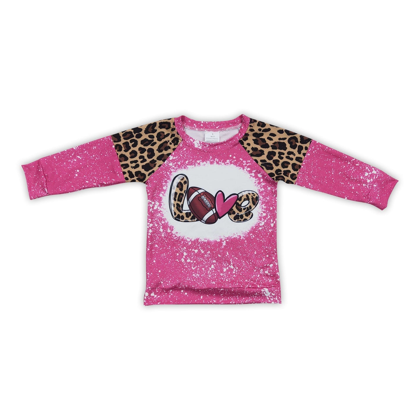 Liebe Fußball Leoparden Langarmshirt Kinder Mädchen Team Trikot
