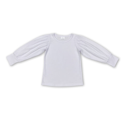 Weißes Langarmshirt für Mädchen