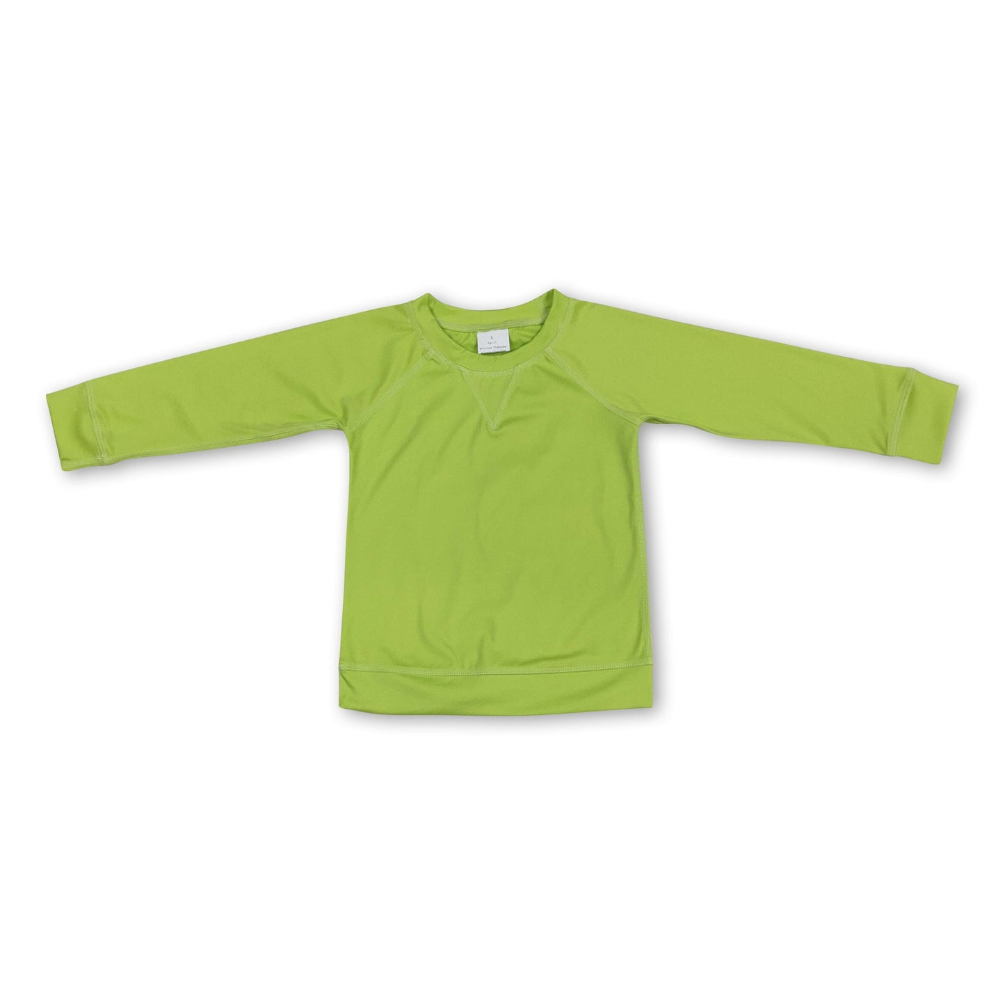 Langärmeliges grünes Kinder-Mädchen-Sport-Yoga-Oberteil