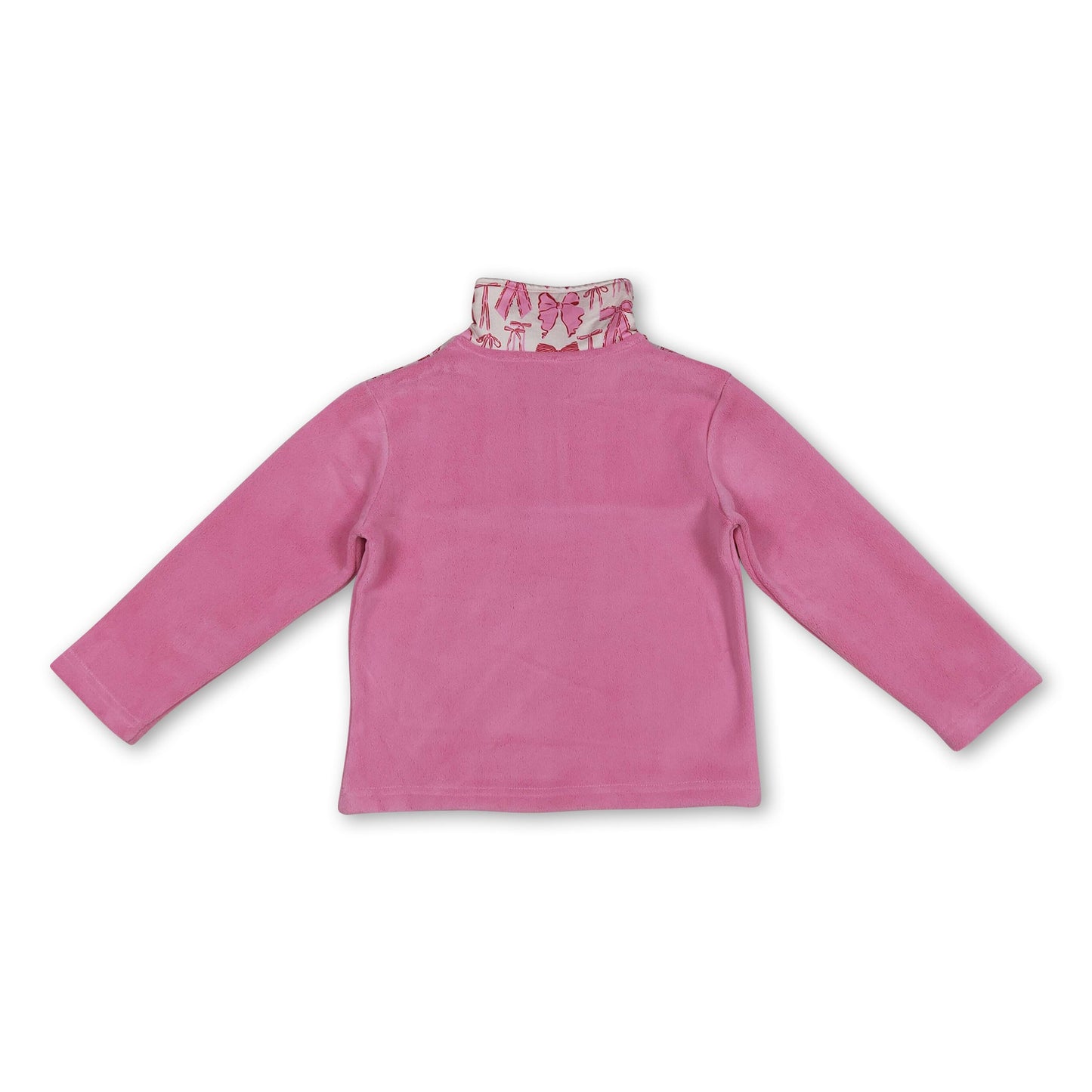 Rosa Schleife Langarm Kinder Mädchen Winter Reißverschluss Pullover