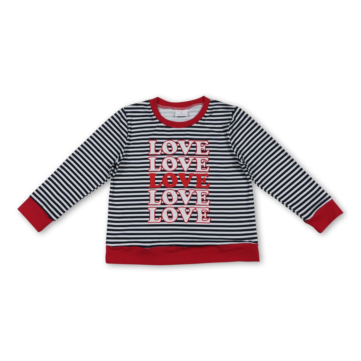 Langarm-Ringelshirt für Babys und Kinder zum Valentinstag