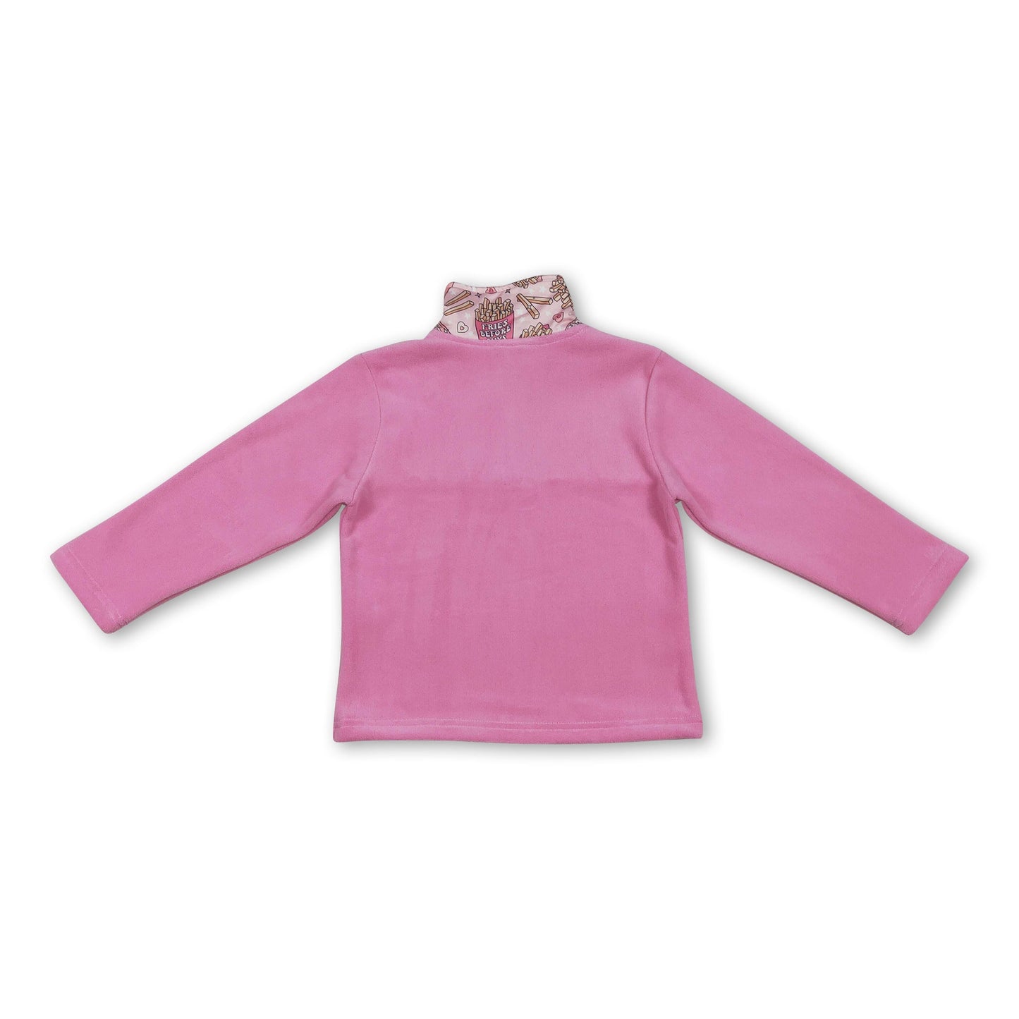 Rosa Pommes Langarm Kinder Mädchen Valentinstag Reißverschluss Pullover